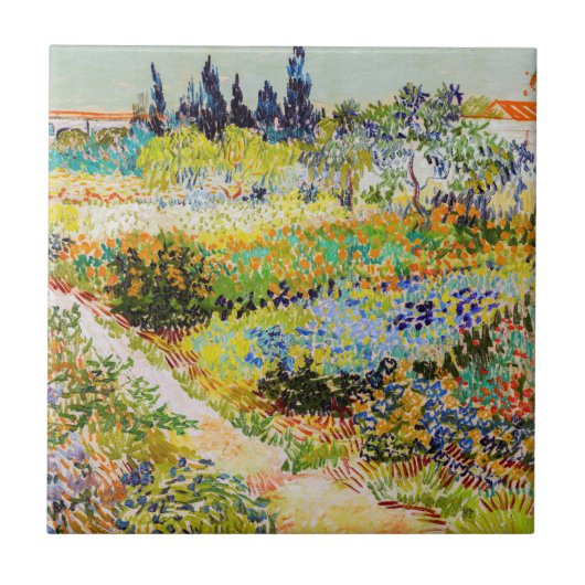 Vincent van Gogh - Garden in Arles Tegeltje (Voorkant)