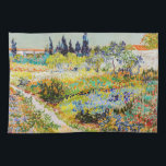 Vincent van Gogh - Garden in Arles Theedoek<br><div class="desc">Tuin in Arles / Drijvende tuin met pad / Jardin a Arles - Vincent van Gogh,  1888</div>
