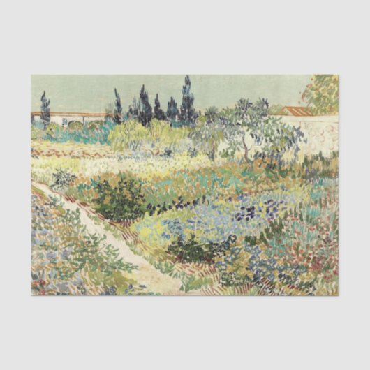 Vincent Van Gogh Garden in Arles Tissuepapier (Voorkant)
