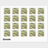 Vincent Van Gogh Garden in Arles Vierkante Sticker (Vel)