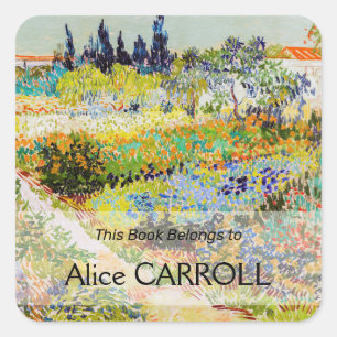 Vincent van Gogh - Garden in Arles Vierkante Sticker