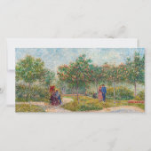 Vincent van Gogh - Garden in Montmarte met Lovers Bedankkaart (Voorkant)