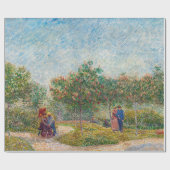 Vincent van Gogh - Garden in Montmarte met Lovers Cadeaupapier (Vlak)