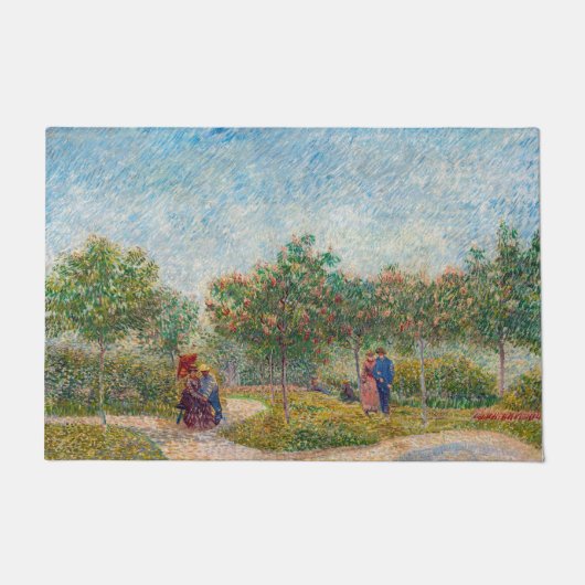 Vincent van Gogh - Garden in Montmarte met Lovers Deurmat (Voorkant)