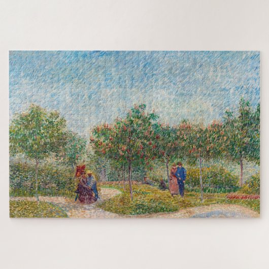 Vincent van Gogh - Garden in Montmarte met Lovers Legpuzzel (Horizontaal)