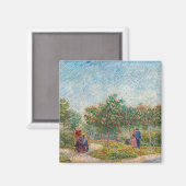Vincent van Gogh - Garden in Montmarte met Lovers Magneet (Voorkant / Achterkant)