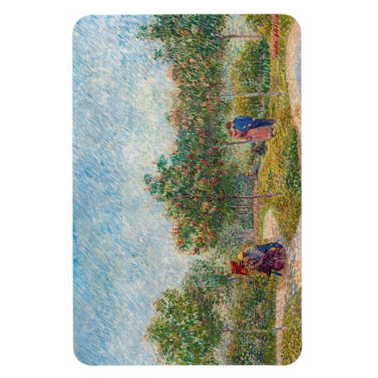 Vincent van Gogh - Garden in Montmarte met Lovers Magneet (Verticaal)