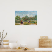 Vincent van Gogh - Garden in Montmarte met Lovers Poster (Keuken)