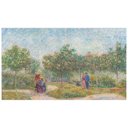 Vincent van Gogh - Garden in Montmarte met Lovers Tafelkleed (Voorkant (Horizontaal))