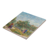 Vincent van Gogh - Garden in Montmarte met Lovers Tegeltje (Zijkant)
