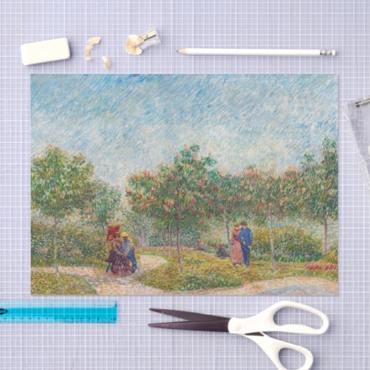 Vincent van Gogh - Garden in Montmarte met Lovers Tissuepapier (Craft)