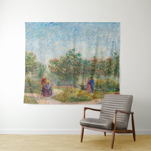 Vincent van Gogh - Garden in Montmarte met Lovers Wandkleed (In Situ (horizontaal))