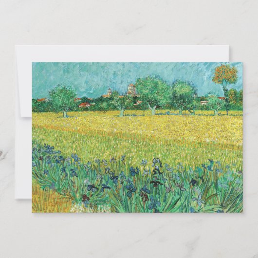 Vincent van Gogh - Gebied met Irises bij Arles Bedankkaart (Voorkant)