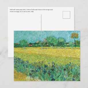 Vincent van Gogh - Gebied met Irises bij Arles Briefkaart