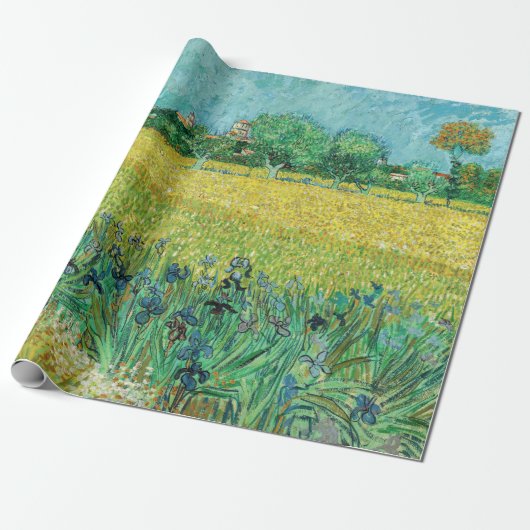 Vincent van Gogh - Gebied met Irises bij Arles Cadeaupapier (Uitgerold)