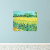 Vincent van Gogh - Gebied met Irises bij Arles Canvas Afdruk (Insitu (Houten vloer))