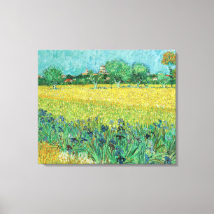 Vincent van Gogh - Gebied met Irises bij Arles Canvas Afdruk