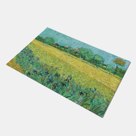 Vincent van Gogh - Gebied met Irises bij Arles Deurmat (Schuin)