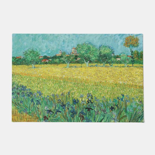 Vincent van Gogh - Gebied met Irises bij Arles Deurmat (Voorkant)