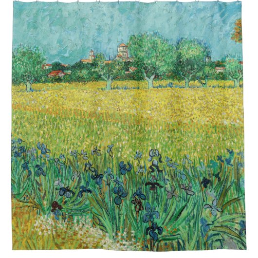 Vincent van Gogh - Gebied met Irises bij Arles Douchegordijn (Voorkant)