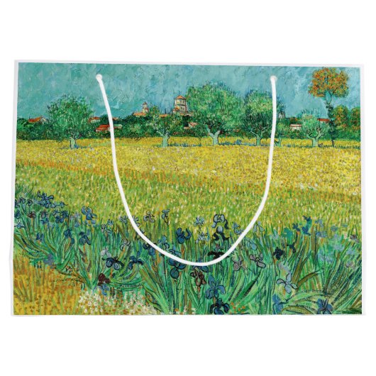 Vincent van Gogh - Gebied met Irises bij Arles Groot Cadeauzakje (Achterkant)