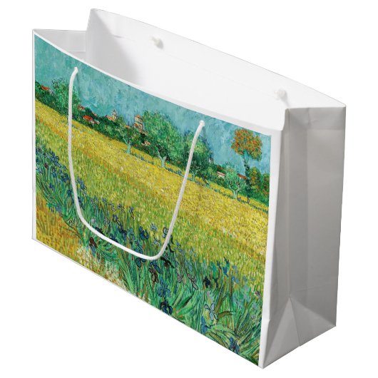 Vincent van Gogh - Gebied met Irises bij Arles Groot Cadeauzakje (Voorkant Gekanteld)