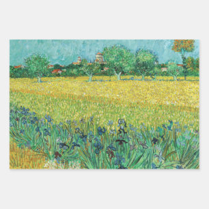 Vincent van Gogh - Gebied met Irises bij Arles Inpakpapier Vel