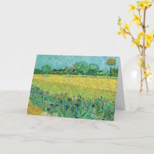 Vincent van Gogh - Gebied met Irises bij Arles Kaart (Gele Bloem)
