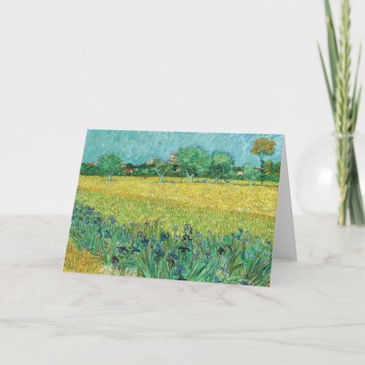 Vincent van Gogh - Gebied met Irises bij Arles Kaart (Voorkant)