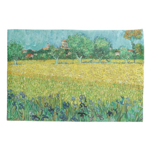Vincent van Gogh - Gebied met Irises bij Arles Kussensloop (Achterkant)