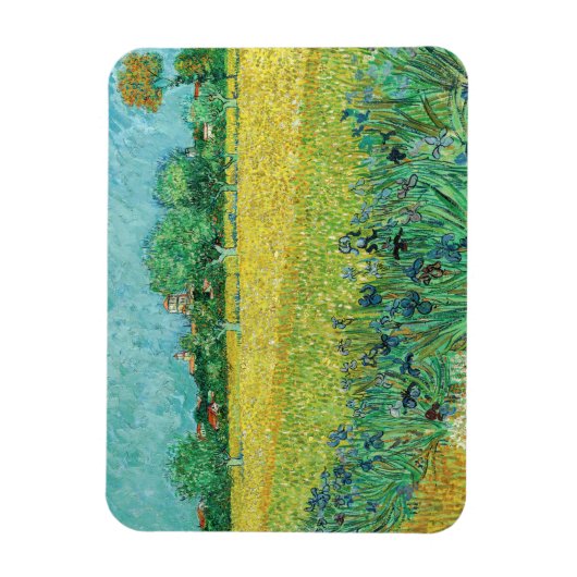 Vincent van Gogh - Gebied met Irises bij Arles Magneet (Verticaal)