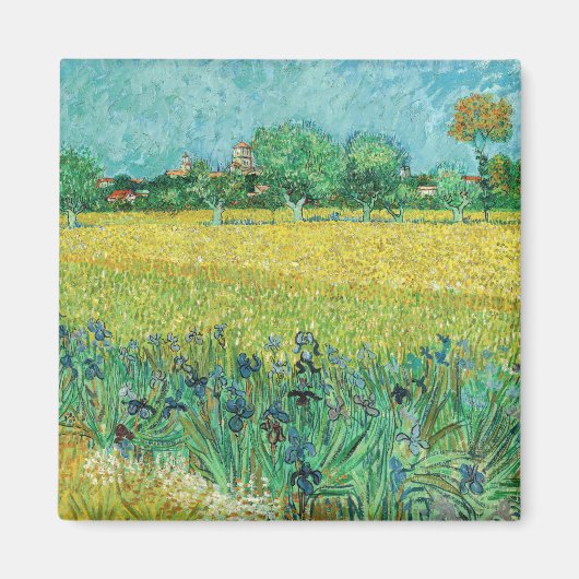 Vincent van Gogh - Gebied met Irises bij Arles Magneet (Voorkant)