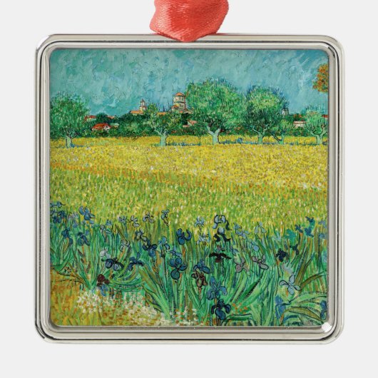 Vincent van Gogh - Gebied met Irises bij Arles Metalen Ornament (Voorkant)