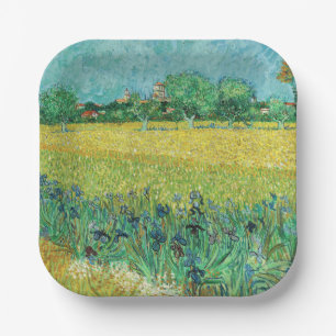Vincent van Gogh - Gebied met Irises bij Arles Papieren Bordje