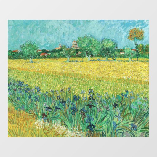 Vincent van Gogh - Gebied met Irises bij Arles Raamsticker (Vel)