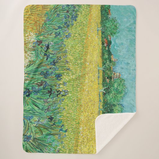 Vincent van Gogh - Gebied met Irises bij Arles Sherpa Deken (Voorkant)