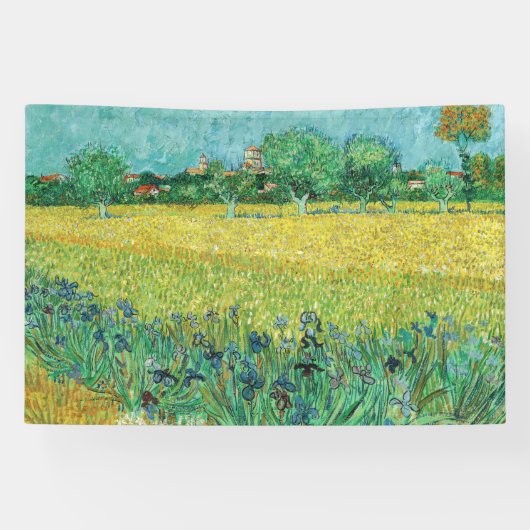 Vincent van Gogh - Gebied met Irises bij Arles Spandoek (Horizontaal)