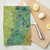 Vincent van Gogh - Gebied met Irises bij Arles Theedoek (Quarter Fold)