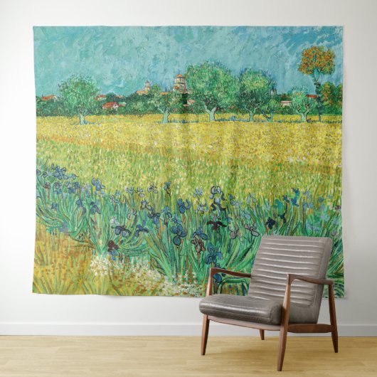 Vincent van Gogh - Gebied met Irises bij Arles Wandkleed (In Situ (horizontaal))