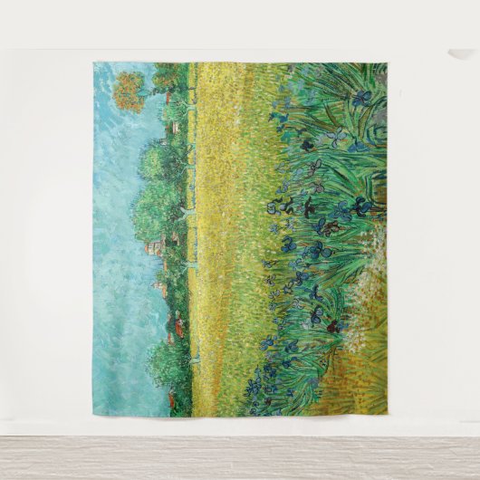 Vincent van Gogh - Gebied met Irises bij Arles Wandkleed (Voorkant)