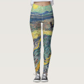 Vincent van Gogh - Gebied met ploegende boeren Leggings (Voorkant)