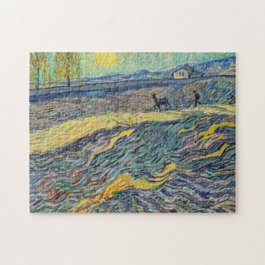 Vincent van Gogh - Gebied met ploegende boeren Legpuzzel (Horizontaal)