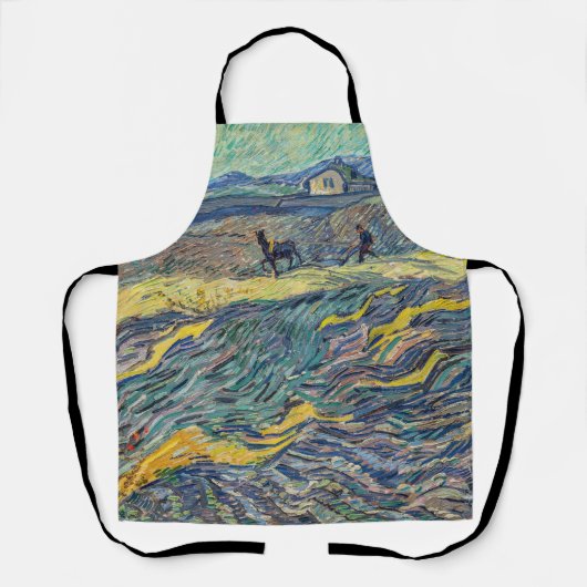 Vincent van Gogh - Gebied met ploegende boeren Schort (Voorkant)
