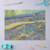 Vincent van Gogh - Gebied met ploegende boeren Tissuepapier (Craft)