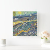 Vincent van Gogh - Gebied met ploegende boeren Vierkante Klok (Huis)