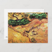 Vincent Van Gogh - Gebied met twee konijnen - fijn Briefkaart (Voorkant / Achterkant)