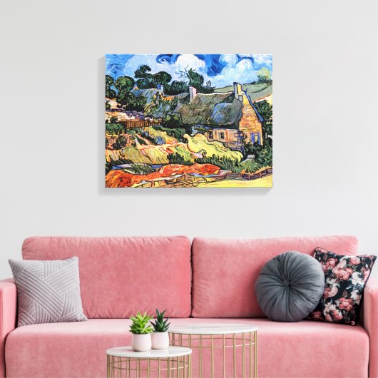 Vincent van Gogh - Gedekte katjes in Cordeville Canvas Afdruk (Insitu (Woonkamer))