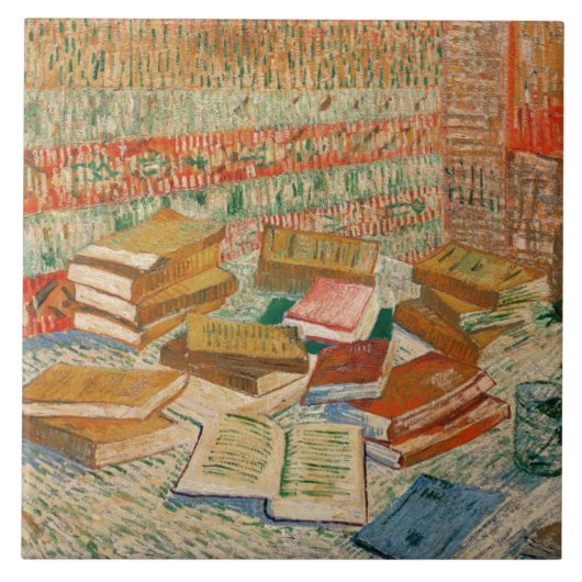 Vincent van Gogh | Gele boeken, 1887 Tegeltje (Voorkant)