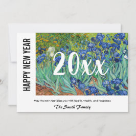 Vincent van Gogh - Gelukkig Nieuwjaar / Irises Feestdagenkaart
