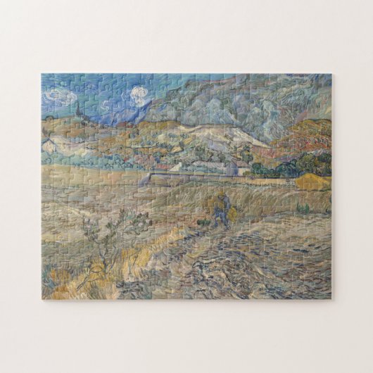 Vincent van Gogh, gesloten veld met boer Legpuzzel (Horizontaal)
